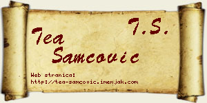 Tea Samčović vizit kartica